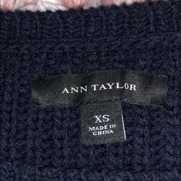 Ann Taylor Knitted Sweater Wool Arm Sleeve Zipper - Picture 4 of 5